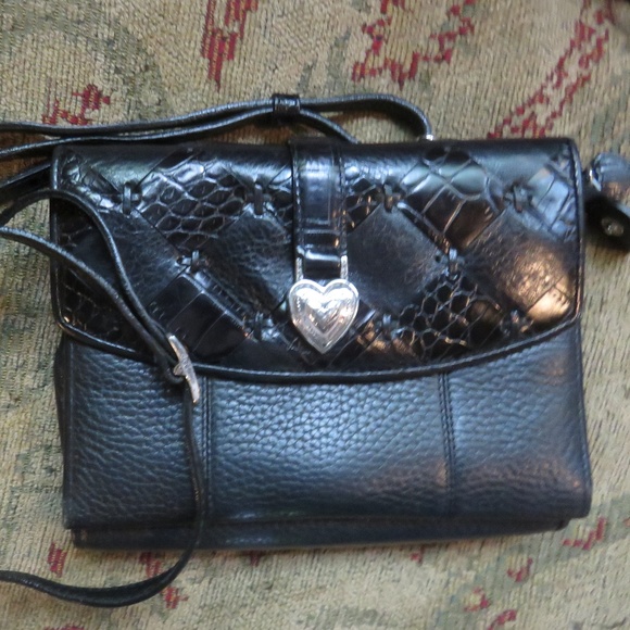 Brighton Bags Brighton Black Leather Crossbody Clutch Nwot Poshmark